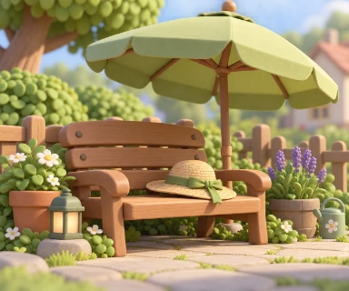 毎日を楽しむ↓を表す3Dイラスト
